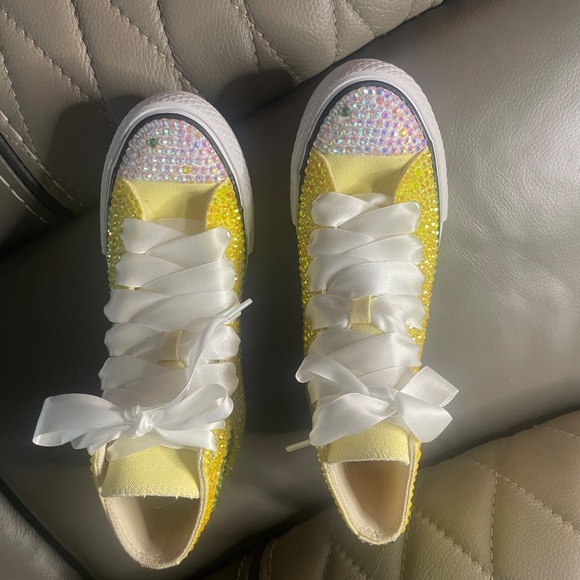 Kids handmade bling sneakers